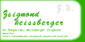 zsigmond weissberger business card